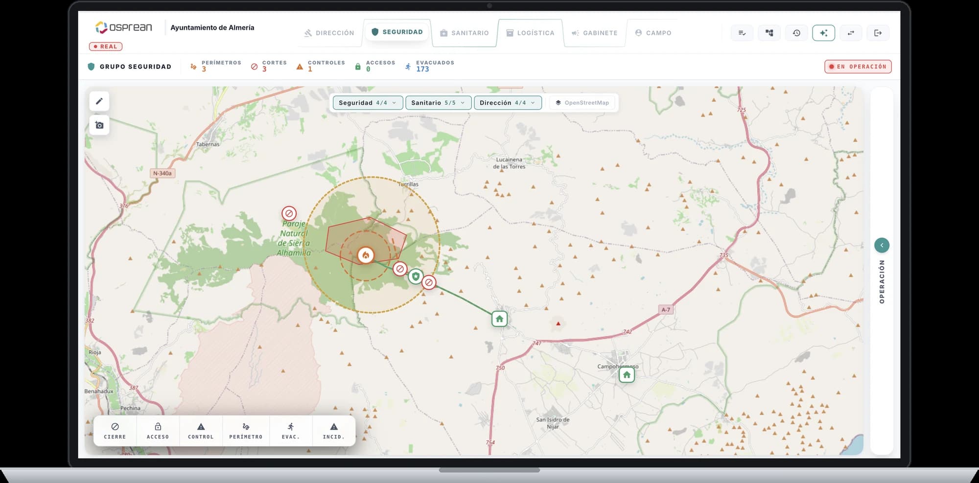 Captura · Centro de Emergencias Virtual en operación