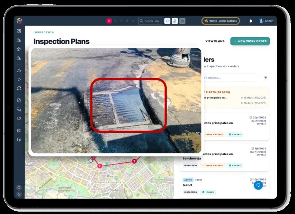 Screenshot · Inspection plans