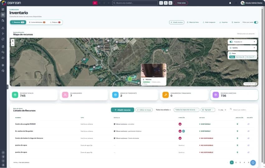 Screenshot · Resource inventory