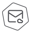 Icono almacenamiento de correo in cloud