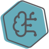 Icono cerebro y conexiones